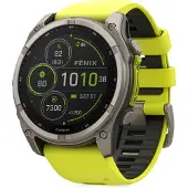 Garmin - Sport horloges - Fenix 8 Solar 51mm Sapphire Solar Graphite voor Unisex - Geel