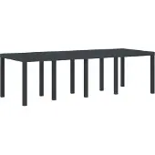 vidaXL Tuin Tafel Antraciet 250 x 100 x 73 cm poly rattan