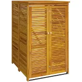 vidaXL Afvalbakberging enkel 70x89x117 cm massief acaciahout