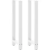 vidaXL Bartafelpoten 2 st 50x(110-111) cm staal wit