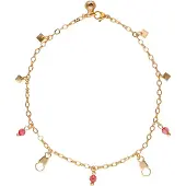 NAEMI Voetsieraden rose-goud / pink / robijnrood