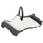 MOOYE ® - Collectie Zilveren Landkaart Andalusië ketting hanger