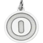 MOOYE ® - Collectie Zilveren Letter O rond mat en glans kettinghanger