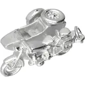 MOOYE ® - Collectie Zilveren Duitse zijspan met motor kettinghanger