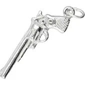 MOOYE ® - Collectie Zilveren Revolver Colt kettinghanger