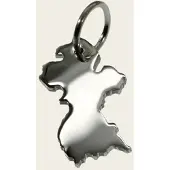 MOOYE ® - Collectie Zilveren Landkaart Frans Guyana ketting hanger