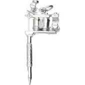 MOOYE ® - Collectie Zilveren Tattoo machine XL kettinghanger