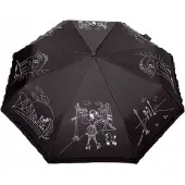 Parasol Paryżanka Automatische Paraplu Zwart met Ruche - Windbestendig 80 km/u