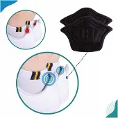 Sulpo 4 paar zwarte schoenverstevigers 1 cm dik - anti-blaar