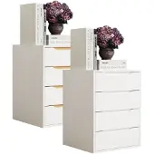 VCM Houten nachtkastje Bijzettafel Lade Console Nachtkastje Malira M