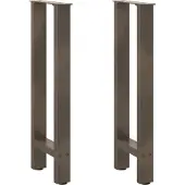 vidaXL Console tafelpoten 2 st 38x(72-73) cm staal naturel