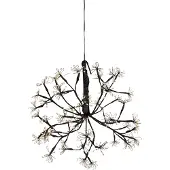 Luca Lighting Kerst hanglamp bol zwart 40cm incl. LED met timer IP44 - Nobu