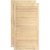 vidaXL Kastdeuren met lamellen 2 st 99,3x39,4 cm massief grenenhout