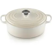 Le Creuset Signature Pot Ovaal 27 Cm - Bloempotten Geëmailleerd Gietijzer Meringue - 21178277164430