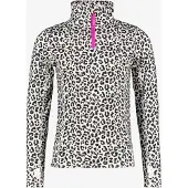 Mountain Peak kinder skipully met rits luipaardprint maat 110