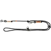 Trixie BE NORDIC HONDENRIEM VERSTELBAAR ZWART / ZAND 200X1.3 CM