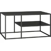 En.casa Salontafel Solund met plank 45x90x60 cm zwart mat []