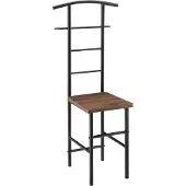 En.casa Dressboy kledingrek stoel 107x45x45 cm walnootkleurig