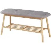 En.casa Schoenenrek 45x90x30 cm bamboe grijs