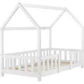 En.casa Kinderbed Sisimiut met uitvalbeveiliging 70x140 cm wit