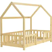 En.casa Kinderbed Sisimiut huisbed 140x70 cm houtkleurig []