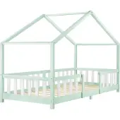 En.casa Kinderbed Treviolo huisbed 90x200 cm mint en wit []