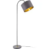Lux.pro Vloerlamp Toledo staande lamp metaal stof 173 cm E27 grijs