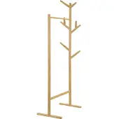 En.casa Bamboe kledingrek Nordreisa met kapstok 65x40x170 cm