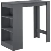 En.casa Bartafel met 3 planken 110x50x103 cm donkergrijs