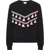 IZIA Sweatshirt sering / zwart / offwhite