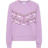 IZIA Sweatshirt donkerbeige / sering / offwhite