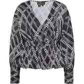 Faina Blouse grijs / zwart / wit