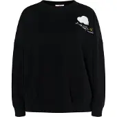Mymo Sweatshirt 'Keepsudry' lichtblauw / geel / zwart / wit