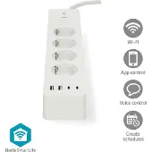 Nedis SmartLife Smart Stekkerdoos – WiFi – USB-A/C – 3680W – 2m – Wit
