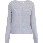 Mymo Gebreid vest lavendel / parelwit
