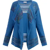 IZIA Gebreid vest marine / geel / groen / rood