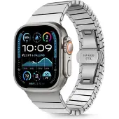 TechProtection Linkband Apple Watch 49 / 46 / 45 Mm Schakelbandje Zilver
