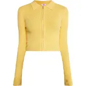 Mymo Gebreid vest 'Keepsudry' geel