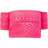 Mymo Gebreide top neonroze