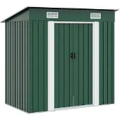 vidaXL Tuinschuur metaal groen