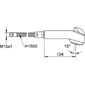 GROHE Eichelsberg dubbele straal douche 440836 voor Vento sink batterijen chroom