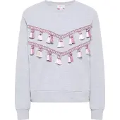 IZIA Sweatshirt grijs gemêleerd / oudroze / wolwit