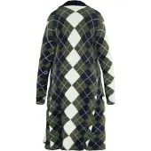 MyMo ROCKS Gebreid vest olijfgroen / zwart / wit