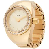 Fossil Ring goud / zwart / transparant