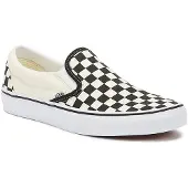 Vans Classic Slip-On Unisex Zwart Wit Checkboard Canvas Skate Trainers