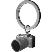 Metalmorphose sleutelhanger Reflex camera - Grijs / 2.0 x 2.8 x 1.5cm / Metaal