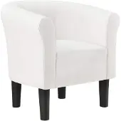 En.casa Fauteuil schelpen fauteuil - wit
