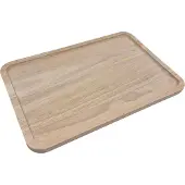 Playwood Hobbygroep houten dienblad rechthoek rubberhout serveerplateau 30,8x20,4cm.