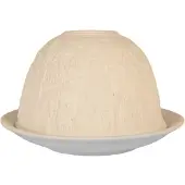 Clayre & Eef Waxinelichthouder Ø 12x8 cm Wit Porselein Huizen