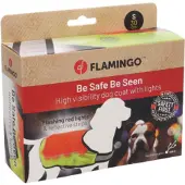 Flamingo Veiligheidsvest Simi fluo oranje met led licht voor de hond S
